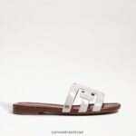 נשים הַנעָלָה Sam Edelman סנדל מגלשת מפרץ פטנט לבן 4XL22X22 - Image 2