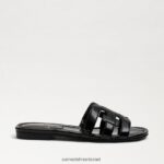 נשים הַנעָלָה Sam Edelman סנדל מגלשת מפרץ פטנט שחור 4XL22X379 - Image 2