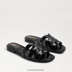נשים הַנעָלָה Sam Edelman סנדל מגלשת מפרץ פטנט שחור 4XL22X379
