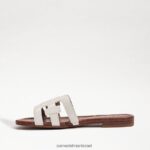 נשים הַנעָלָה Sam Edelman סנדל מגלשת מפרץ פטנט לבן 4XL22X22 - Image 4