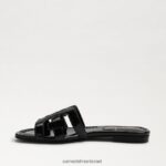נשים הַנעָלָה Sam Edelman סנדל מגלשת מפרץ פטנט שחור 4XL22X379 - Image 4