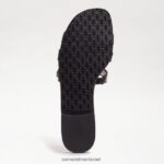 נשים הַנעָלָה Sam Edelman סנדל מגלשת מפרץ פטנט שחור 4XL22X21 - Image 6