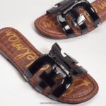 נשים הַנעָלָה Sam Edelman סנדל מגלשת מפרץ פטנט שחור 4XL22X21 - Image 7