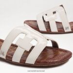 נשים הַנעָלָה Sam Edelman סנדל מגלשת מפרץ פטנט לבן 4XL22X22 - Image 7