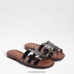 נשים הַנעָלָה Sam Edelman סנדל מגלשת מפרץ פטנט שחור 4XL22X21