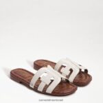 נשים הַנעָלָה Sam Edelman סנדל מגלשת מפרץ פטנט לבן 4XL22X22