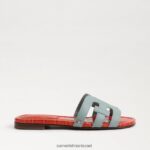 נשים הַנעָלָה Sam Edelman סנדל מגלשת מפרץ פרג כחול/כתום גאות 4XL22X9 - Image 2