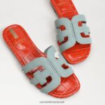 נשים הַנעָלָה Sam Edelman סנדל מגלשת מפרץ פרג כחול/כתום גאות 4XL22X9 - Image 7