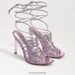 נשים הַנעָלָה Sam Edelman סנדל סטילטו עם שרוכים של לילה לילך קוורץ 4XL22X440
