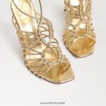 נשים הַנעָלָה Sam Edelman סנדל סטילטו עם שרוכים של לילה זהב ענבר 4XL22X441 - Image 7