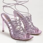 נשים הַנעָלָה Sam Edelman סנדל סטילטו עם שרוכים של לילה לילך קוורץ 4XL22X440 - Image 7