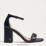 נשים הַנעָלָה Sam Edelman סנדל עקב בלוק דניאלה עור שחור 4XL22X299 - Image 2