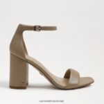 נשים הַנעָלָה Sam Edelman סנדל עקב בלוק דניאלה עור בז' רך 4XL22X301 - Image 2