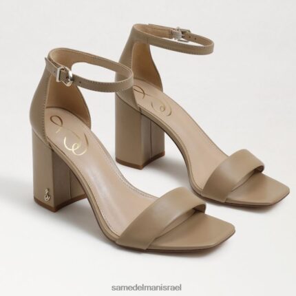 נשים הַנעָלָה Sam Edelman סנדל עקב בלוק דניאלה עור בז' רך 4XL22X301