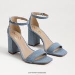 נשים הַנעָלָה Sam Edelman סנדל עקב בלוק דניאלה כחול מונטרוז 4XL22X296