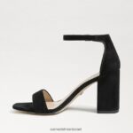נשים הַנעָלָה Sam Edelman סנדל עקב בלוק דניאלה זמש שחור 4XL22X302 - Image 4
