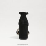 נשים הַנעָלָה Sam Edelman סנדל עקב בלוק דניאלה זמש שחור 4XL22X302 - Image 5