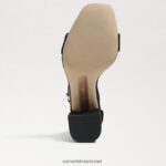 נשים הַנעָלָה Sam Edelman סנדל עקב בלוק דניאלה זמש שחור 4XL22X302 - Image 6