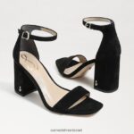 נשים הַנעָלָה Sam Edelman סנדל עקב בלוק דניאלה זמש שחור 4XL22X302 - Image 7