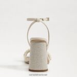 נשים הַנעָלָה Sam Edelman סנדל עקב בלוק חרוזי קיה שנהב מודרני 4XL22X488 - Image 5