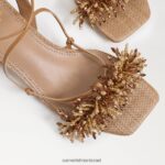 נשים הַנעָלָה Sam Edelman סנדל עקב בלוק חרוזים של Walda שיזוף בוף 4XL22X64 - Image 7