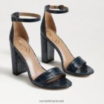 נשים הַנעָלָה Sam Edelman סנדל עקב בלוק יארו צי האוקיינוס ​​השקט 4XL22X330