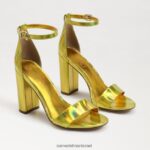 נשים הַנעָלָה Sam Edelman סנדל עקב בלוק יארו מימוזה זהב 4XL22X333
