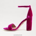 נשים הַנעָלָה Sam Edelman סנדל עקב בלוק יארו קטיפה פטל 4XL22X318 - Image 4