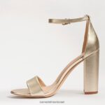 נשים הַנעָלָה Sam Edelman סנדל עקב בלוק יארו עור זהב בהיר 4XL22X324 - Image 4