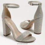 נשים הַנעָלָה Sam Edelman סנדל עקב בלוק יארו רשת זהב בהיר 4XL22X319 - Image 7