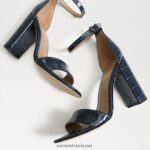 נשים הַנעָלָה Sam Edelman סנדל עקב בלוק יארו צי האוקיינוס ​​השקט 4XL22X330 - Image 7