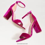 נשים הַנעָלָה Sam Edelman סנדל עקב בלוק יארו קטיפה פטל 4XL22X318 - Image 7