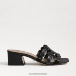 נשים הַנעָלָה Sam Edelman סנדל עקב בלוק סלייד חורף שָׁחוֹר 4XL22X186 - Image 2