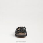 נשים הַנעָלָה Sam Edelman סנדל עקב בלוק סלייד חורף שָׁחוֹר 4XL22X186 - Image 3