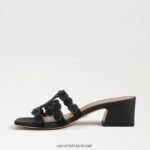 נשים הַנעָלָה Sam Edelman סנדל עקב בלוק סלייד חורף שָׁחוֹר 4XL22X186 - Image 4