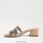 נשים הַנעָלָה Sam Edelman סנדל עקב בלוק סלייד חורף עלה זהב 4XL22X185 - Image 4