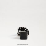נשים הַנעָלָה Sam Edelman סנדל עקב בלוק סלייד חורף שָׁחוֹר 4XL22X186 - Image 5