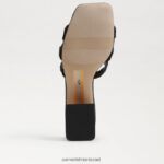 נשים הַנעָלָה Sam Edelman סנדל עקב בלוק סלייד חורף שָׁחוֹר 4XL22X186 - Image 6