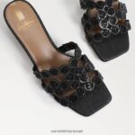 נשים הַנעָלָה Sam Edelman סנדל עקב בלוק סלייד חורף שָׁחוֹר 4XL22X186 - Image 7
