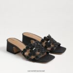 נשים הַנעָלָה Sam Edelman סנדל עקב בלוק סלייד חורף שָׁחוֹר 4XL22X186