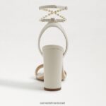 נשים הַנעָלָה Sam Edelman סנדל עקב בלוק yanelli עור שנהב מודרני 4XL22X857 - Image 5