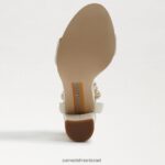 נשים הַנעָלָה Sam Edelman סנדל עקב בלוק yanelli עור שנהב מודרני 4XL22X857 - Image 6
