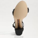 נשים הַנעָלָה Sam Edelman סנדל עקב בלוק yaro perla זמש שחור 4XL22X619 - Image 6