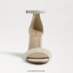 נשים הַנעָלָה Sam Edelman סנדל עקב בלוק yaro perla שנהב מודרני 4XL22X618 - Image 3