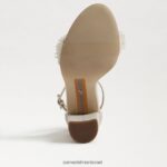 נשים הַנעָלָה Sam Edelman סנדל עקב בלוק yaro perla שנהב מודרני 4XL22X618 - Image 6