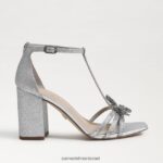 נשים הַנעָלָה Sam Edelman סנדל עקב דוני בלוק כסף רך 4XL22X692 - Image 2