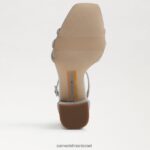 נשים הַנעָלָה Sam Edelman סנדל עקב דוני בלוק כסף רך 4XL22X692 - Image 6