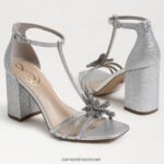 נשים הַנעָלָה Sam Edelman סנדל עקב דוני בלוק כסף רך 4XL22X692 - Image 7
