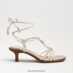 נשים הַנעָלָה Sam Edelman סנדל עקב חתולים עם רצועות של dacie שנהב מודרני 4XL22X621 - Image 2