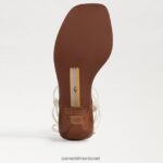 נשים הַנעָלָה Sam Edelman סנדל עקב חתולים עם רצועות של dacie שנהב מודרני 4XL22X621 - Image 6